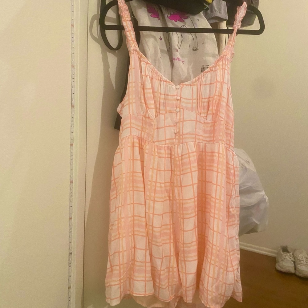 pink gingham romper!